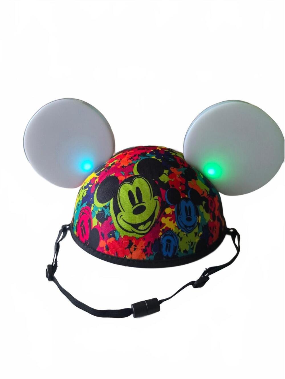 Disney Parks Mickey Mouse Glow In The Dark Paint Splatter Ear Hat Kids